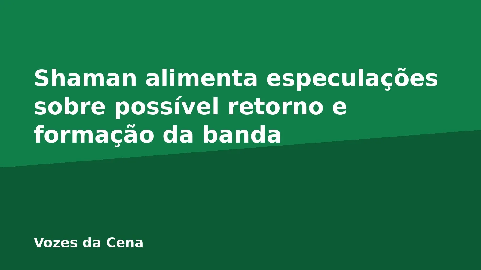 Shaman alimenta especulações sobre possível retorno e formação da banda