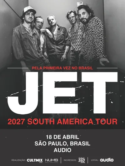 Jet leva repertório de três álbuns a São Paulo em abril de 2027