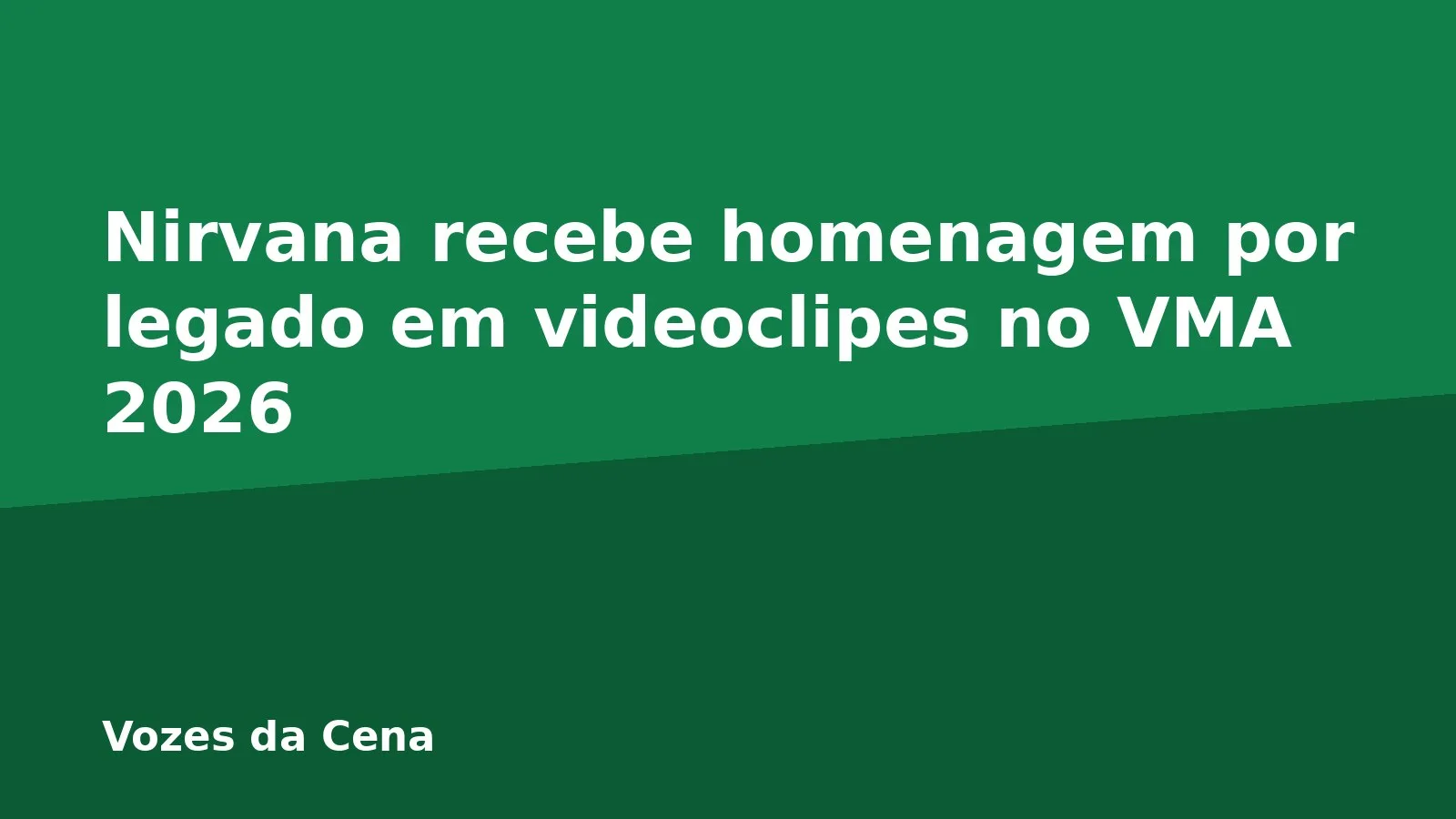 Nirvana recebe homenagem por legado em videoclipes no VMA 2026