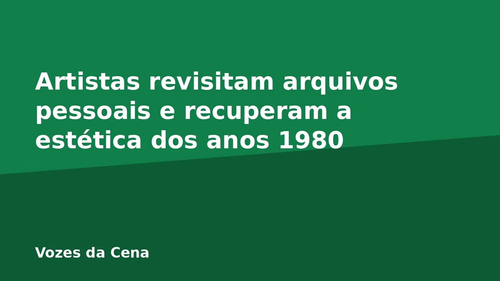 Artistas revisitam arquivos pessoais e recuperam a estética dos anos 1980