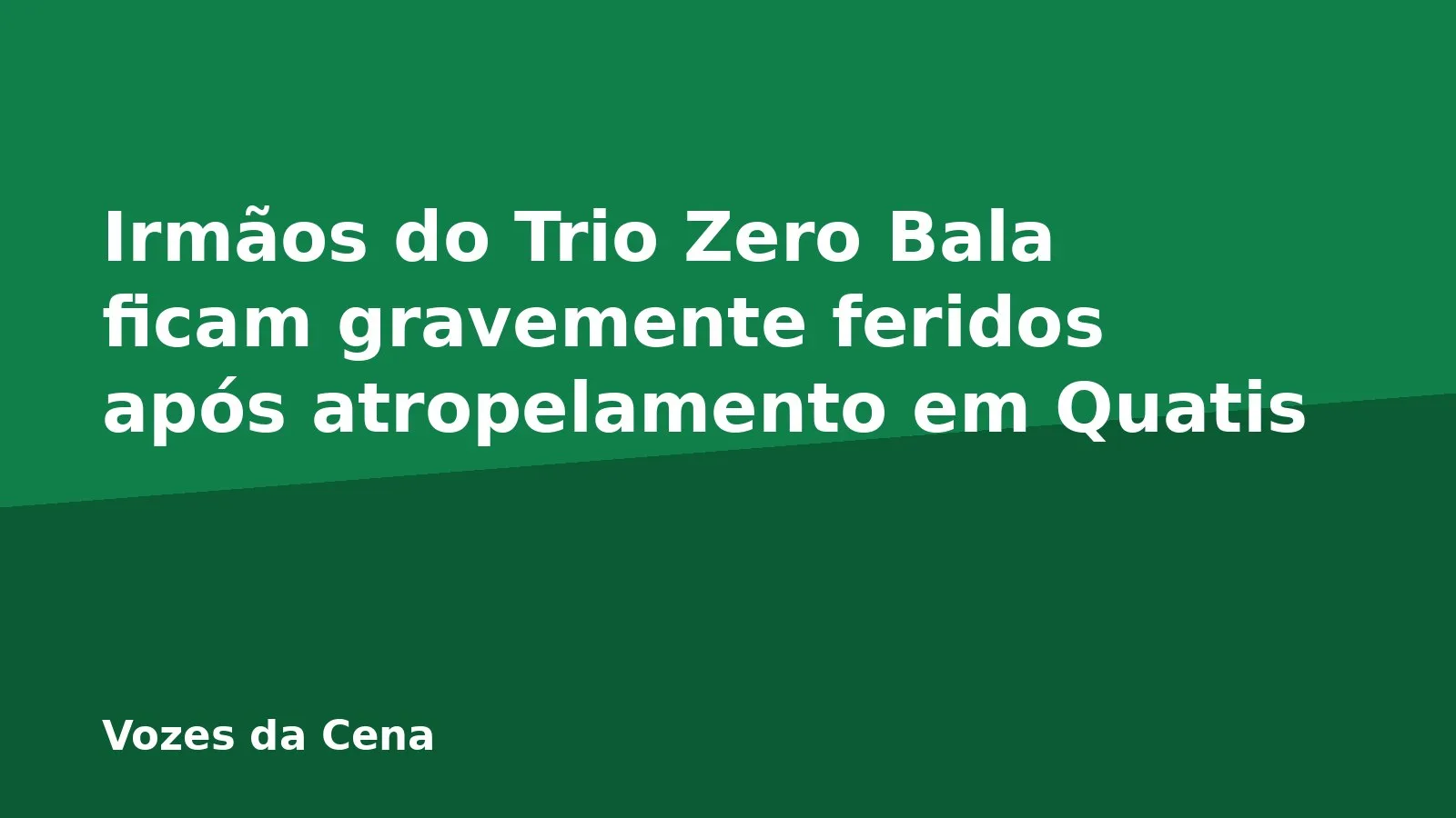 Irmãos do Trio Zero Bala ficam gravemente feridos após atropelamento em Quatis
