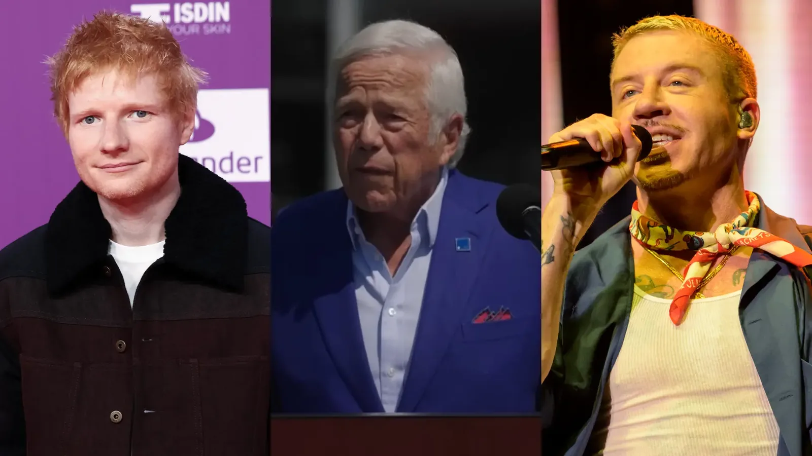 Macklemore deixa turnê de Ed Sheeran após decisão de Robert Kraft