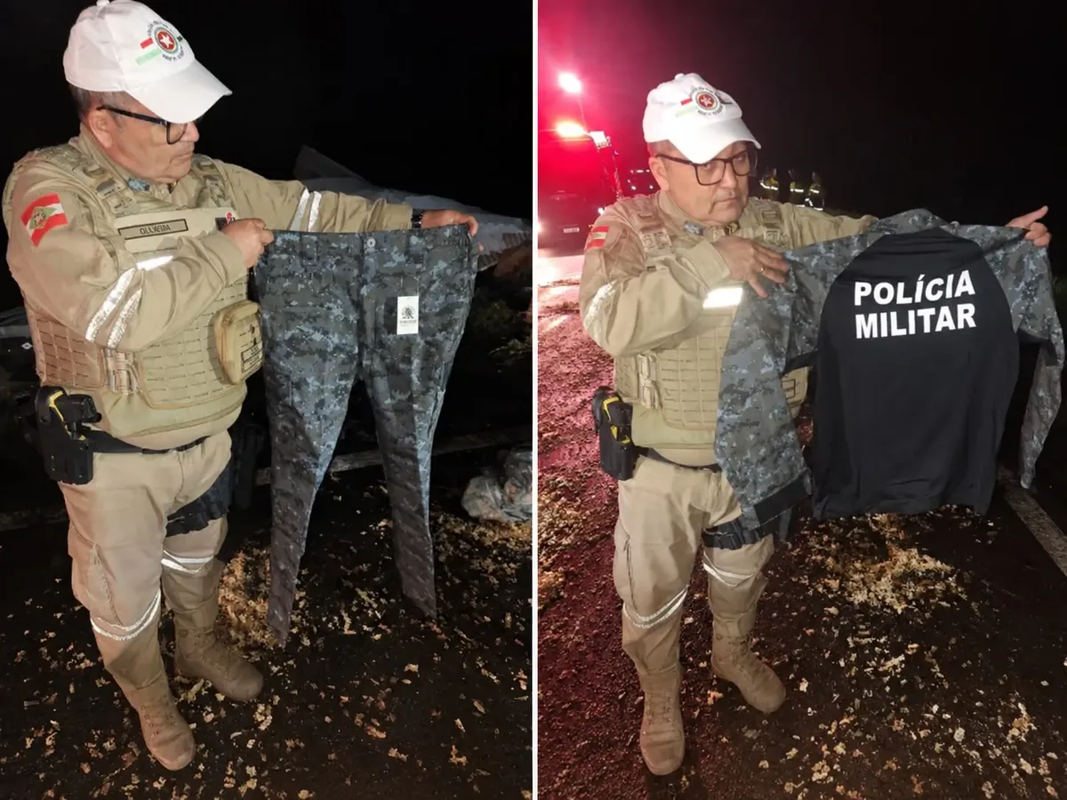 PMGO apura desaparecimento de novo uniforme após colisão em Garuva