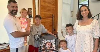 Juliano Cazarré e Letícia esperam o sétimo filho, com nascimento previsto para fevereiro