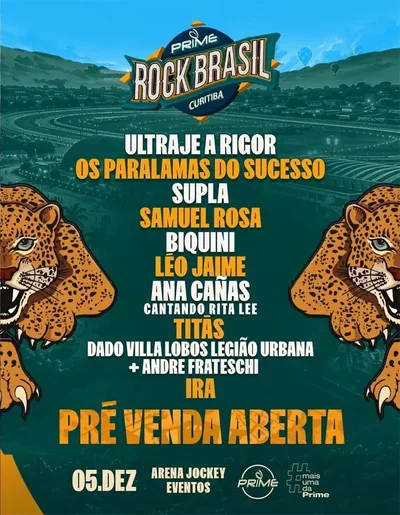 Prime Rock Brasil confirma edição em Curitiba com dez atrações do rock nacional