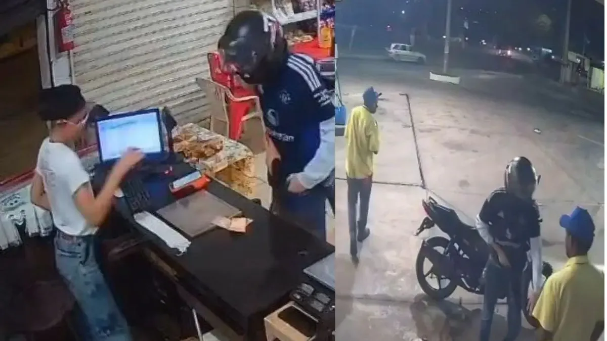 Câmeras registram roubos consecutivos em posto e padaria de Goiânia