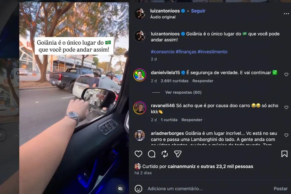 Governador de Goiás reage a vídeo de empresário com Rolex exposto em Goiânia