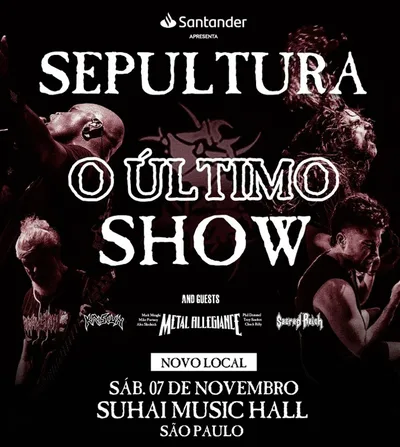 Show final do Sepultura será realizado no Sunai Music Hall