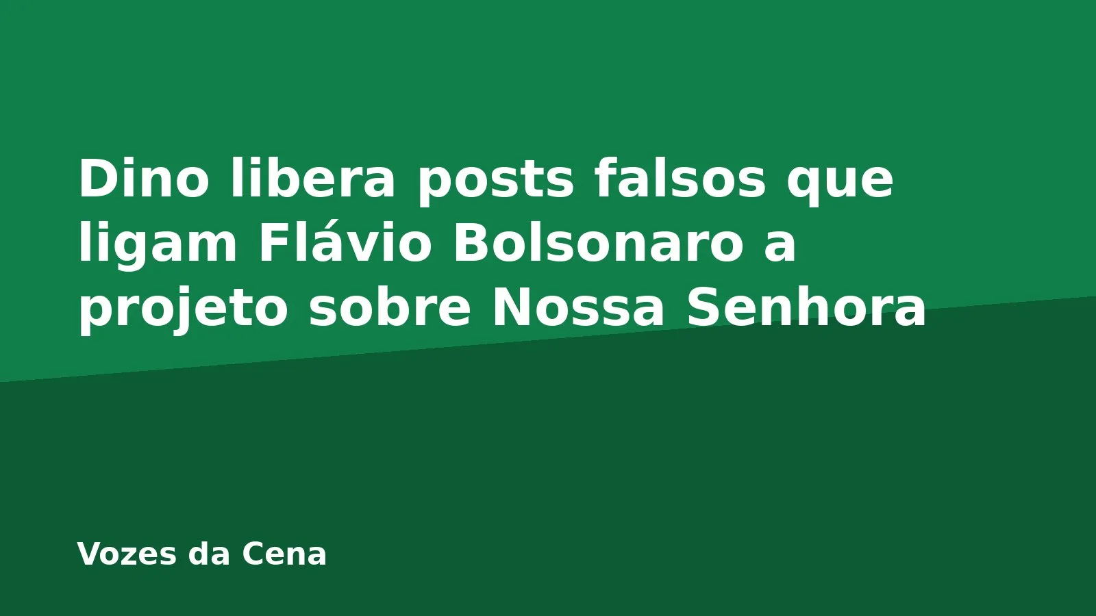 Dino libera posts falsos que ligam Flávio Bolsonaro a projeto sobre Nossa Senhora