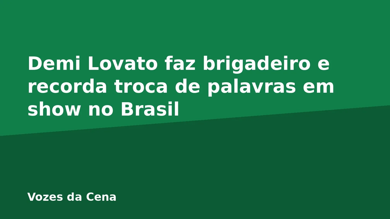 Demi Lovato faz brigadeiro e recorda troca de palavras em show no Brasil