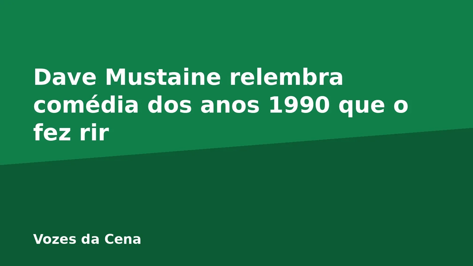 Dave Mustaine relembra comédia dos anos 1990 que o fez rir