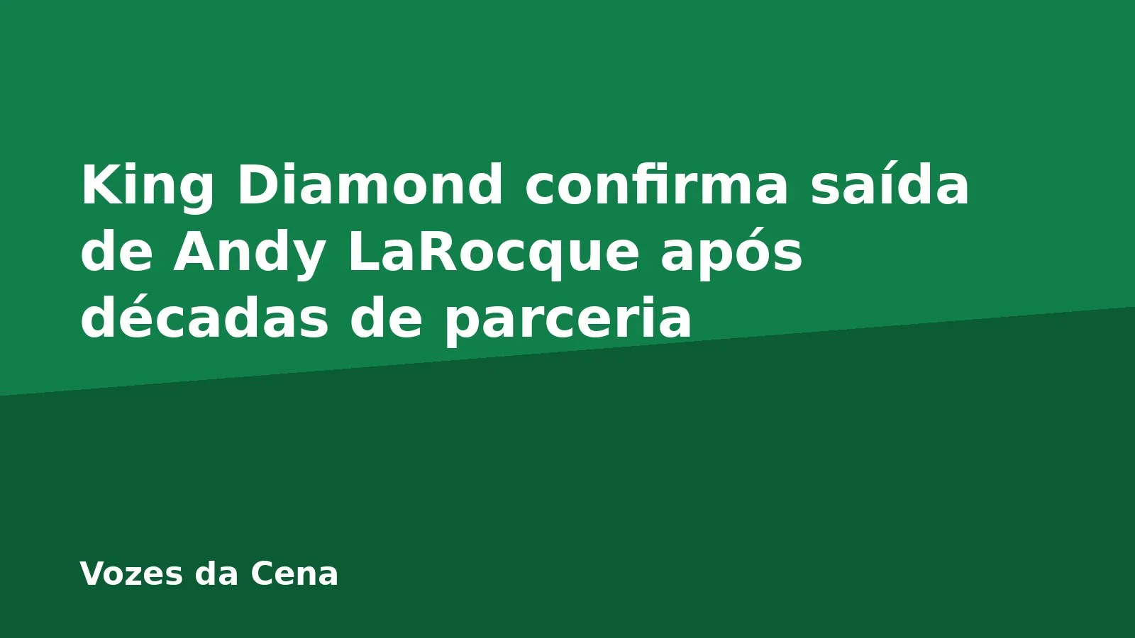 King Diamond confirma saída de Andy LaRocque após décadas de parceria