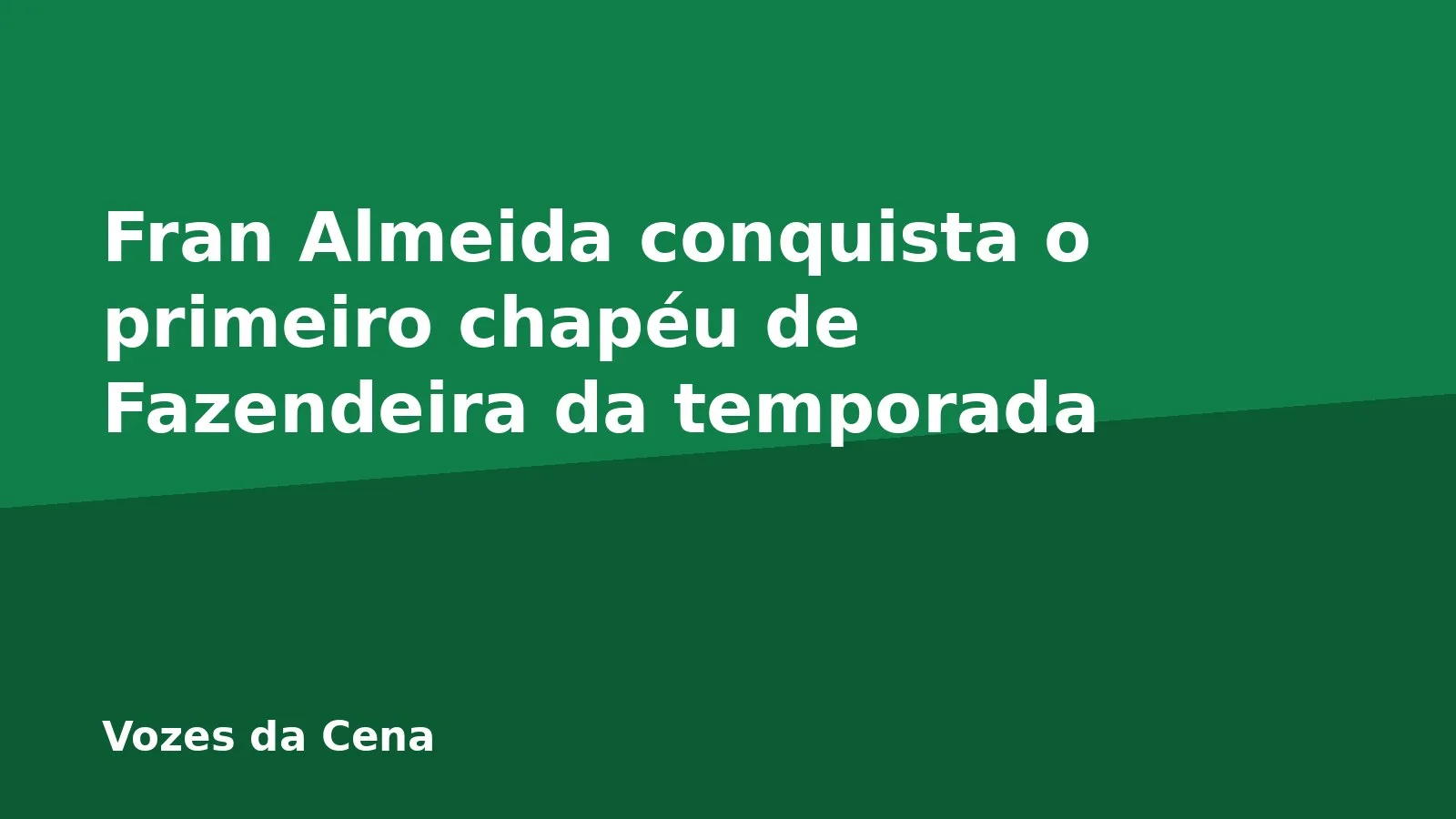 Fran Almeida conquista o primeiro chapéu de Fazendeira da temporada